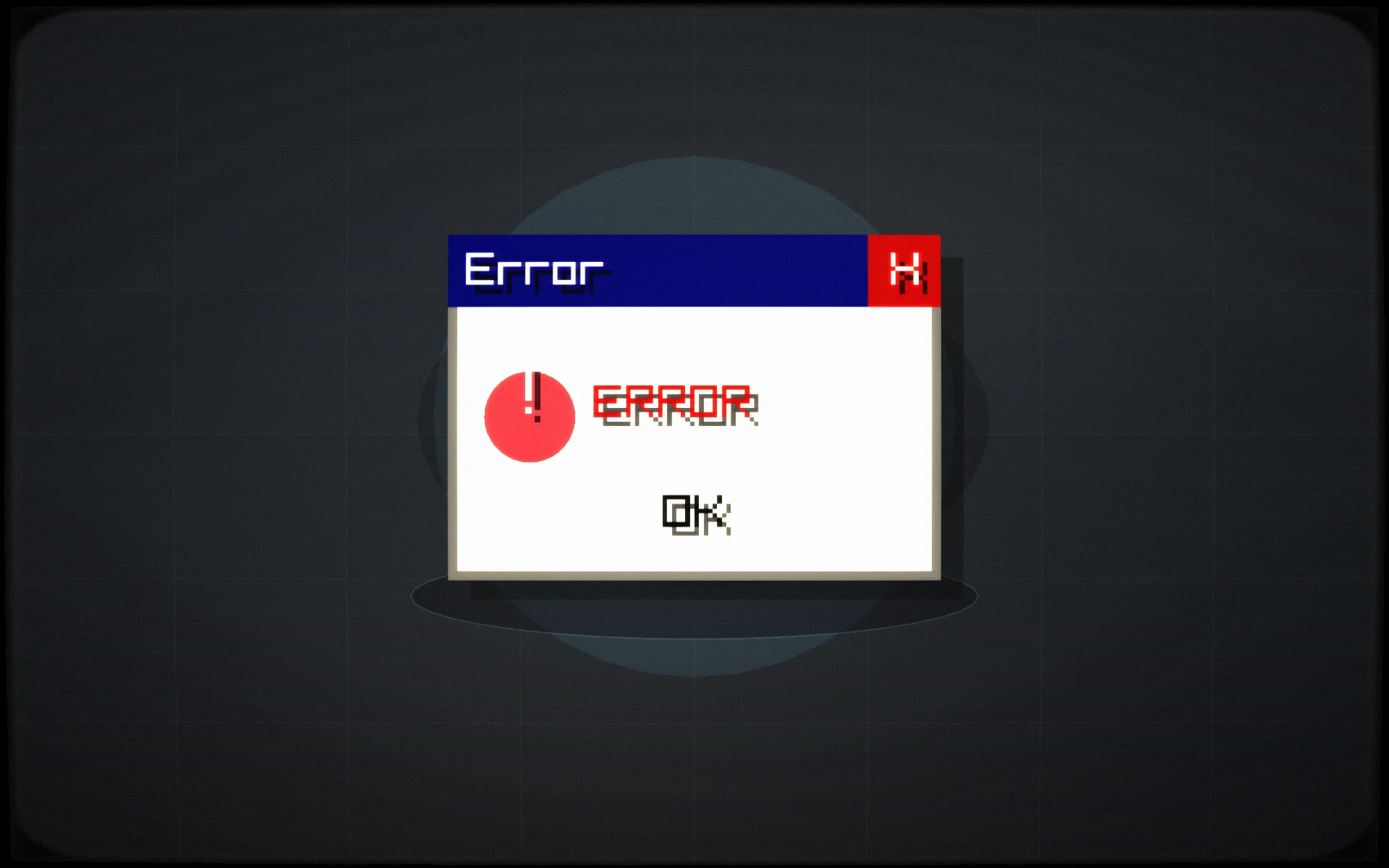 Error Dialog showroom render
